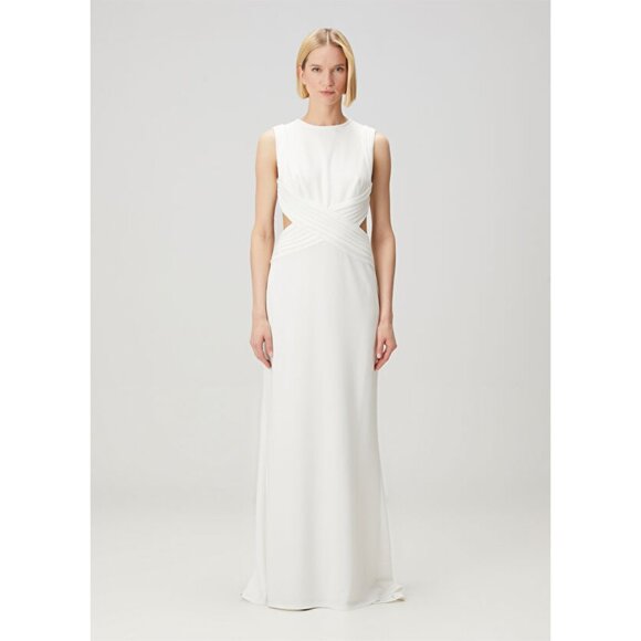 TADASHI SHOJI Tenney Maxi Evening Dress in White Size X-Large - Picture 7 of 9